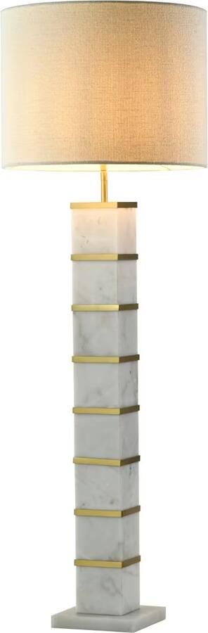 Richmond Interiors Richmond Vloerlamp Celinae Marmer en ijzer Wit