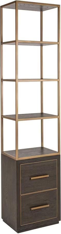 Richmond Interiors | Wandkast Carter brown small 2-drawers | Woonkamer meubels | KastWandkast