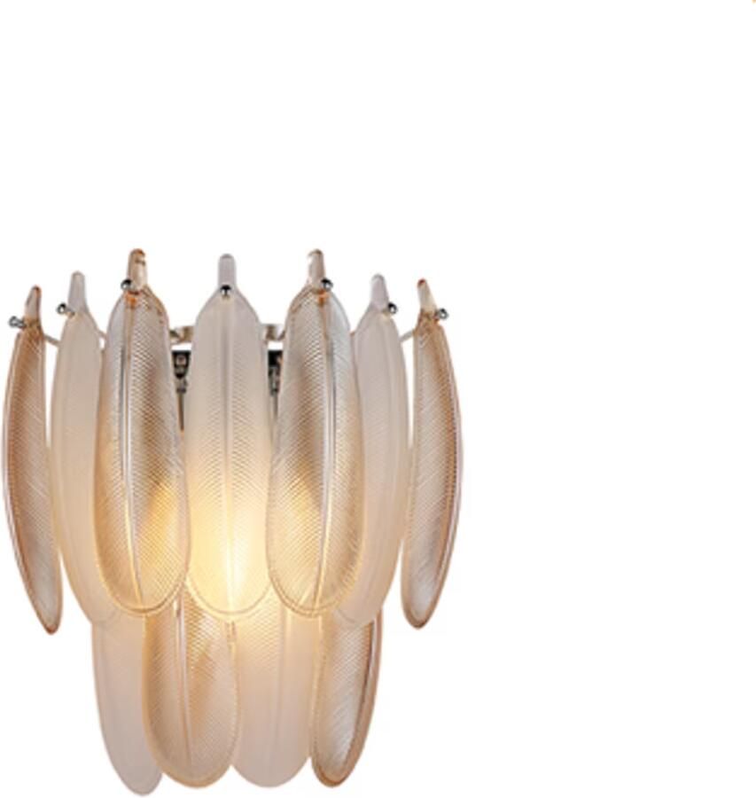 Richmond Interiors Richmond Wandlamp Chloe Glas Brass Antique