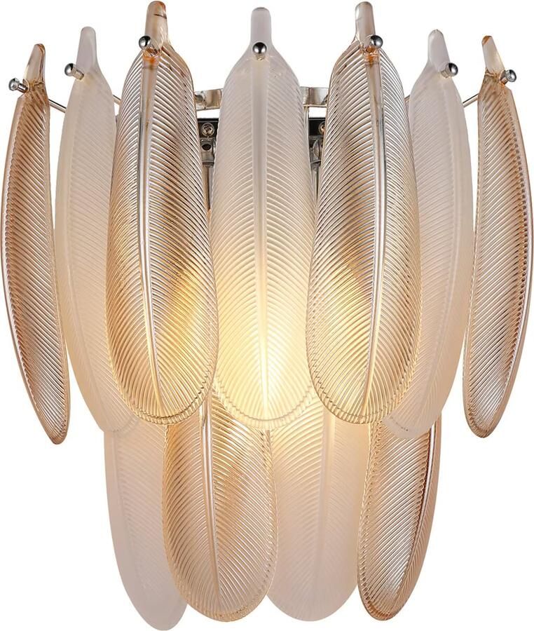 Richmond Interiors Richmond Wandlamp Chloe Glas Brass Antique