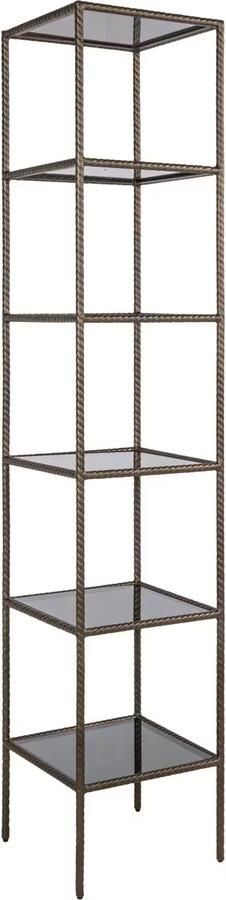 Richmond Interiors Richmond Wandrek Sheridon Glas en ijzer 200 x 40cm Goud