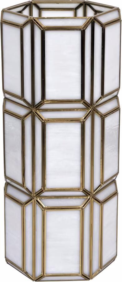 Richmond Interiors Richmond Windlicht Emilia brass antique 50cm Antiek wit