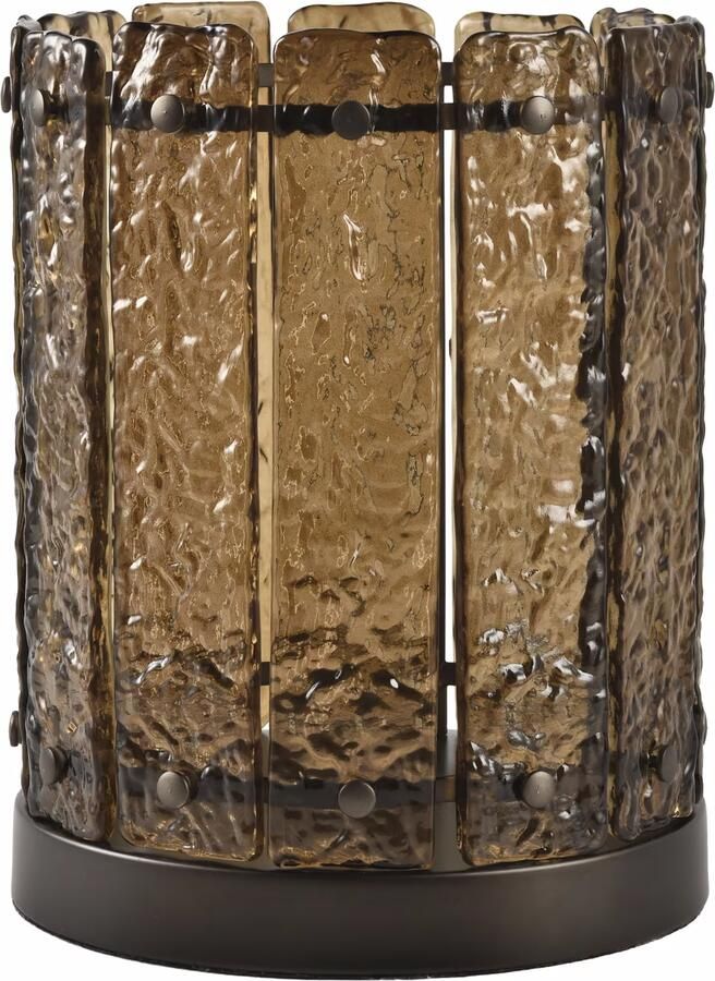 Richmond Interiors Richmond Windlicht Nuri Glas 27cm Bruin