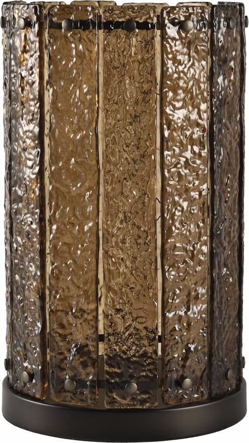 Richmond Interiors Richmond Windlicht Nuri Glas 40cm Bruin