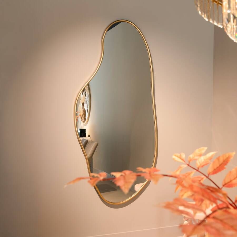 Richmond Interiors Richmond Organische Spiegel Alton 183 x 85cm Brushed Gold Passpiegel