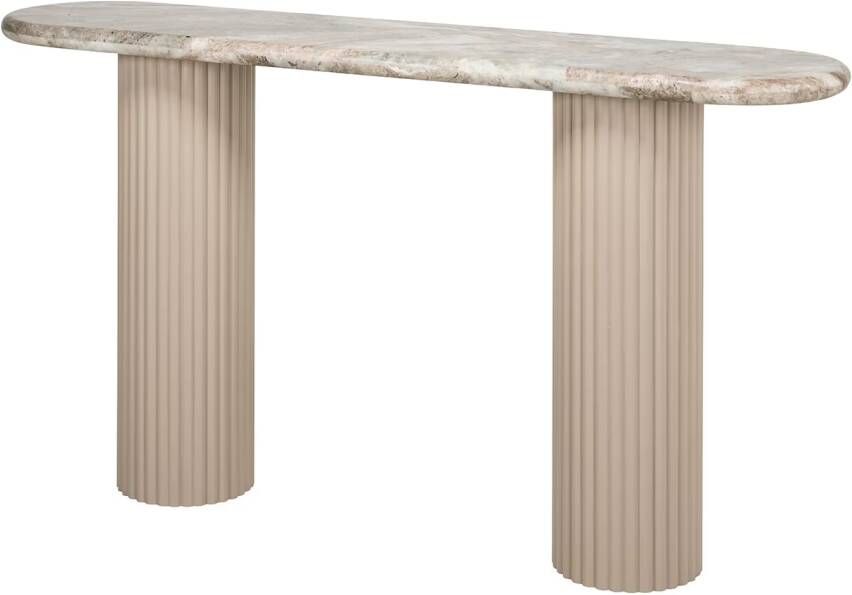 Richmond Interiors Richmond Ovale Sidetable Coronel Marmer 160cm Beige