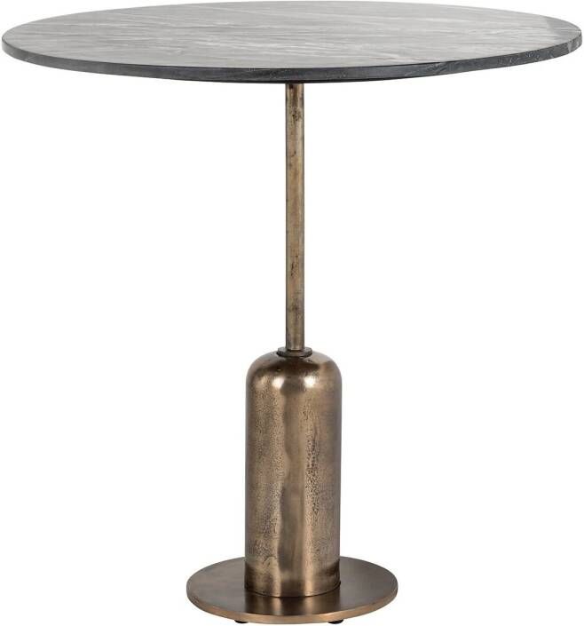 Richmond Interiors Richmond Ronde Bistrotafel Logan Marmer 75cm Zwart