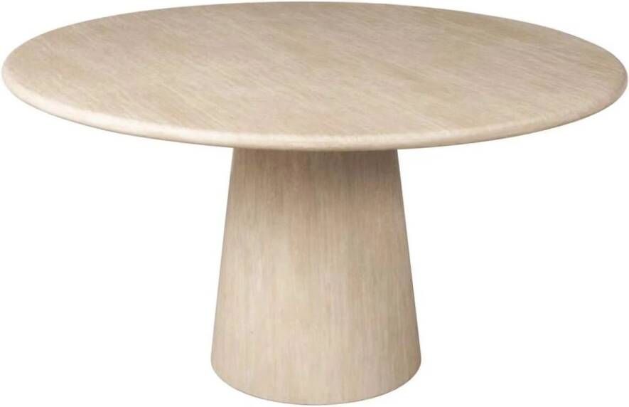 Richmond Interiors Richmond Ronde Eettafel Fictus Faux Travertin 140cm Beige Japandi