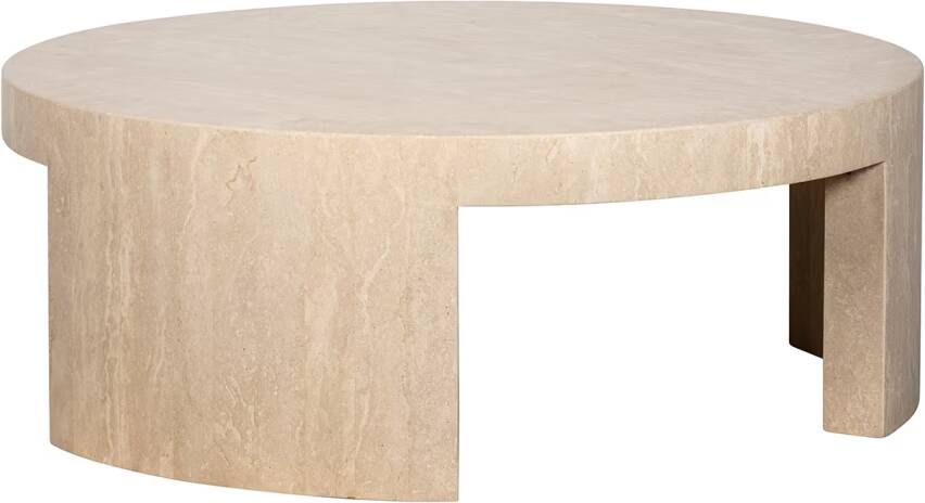 Richmond Interiors Richmond Ronde Salontafel Biltmore Travertin 100cm Beige