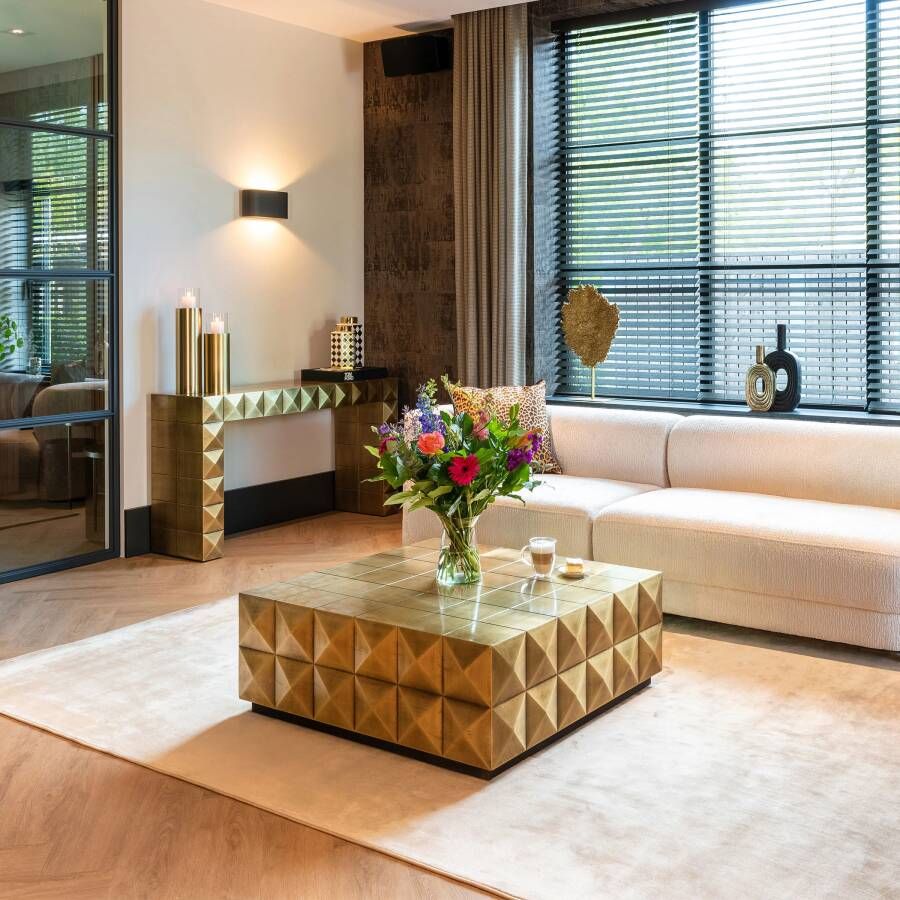 Richmond Interiors Richmond Salontafel Collada 90cm Brushed Gold Vierkant