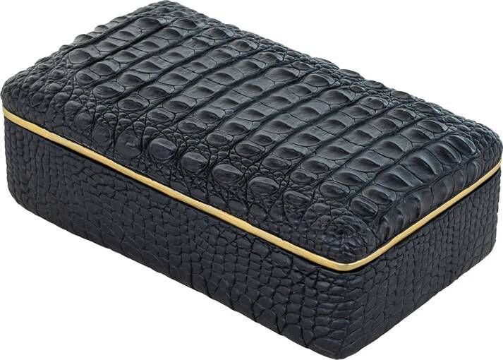 Richmond Interiors Richmond Sieradendoos 'Cobe' Croco 34 x 20cm kleur Zwart