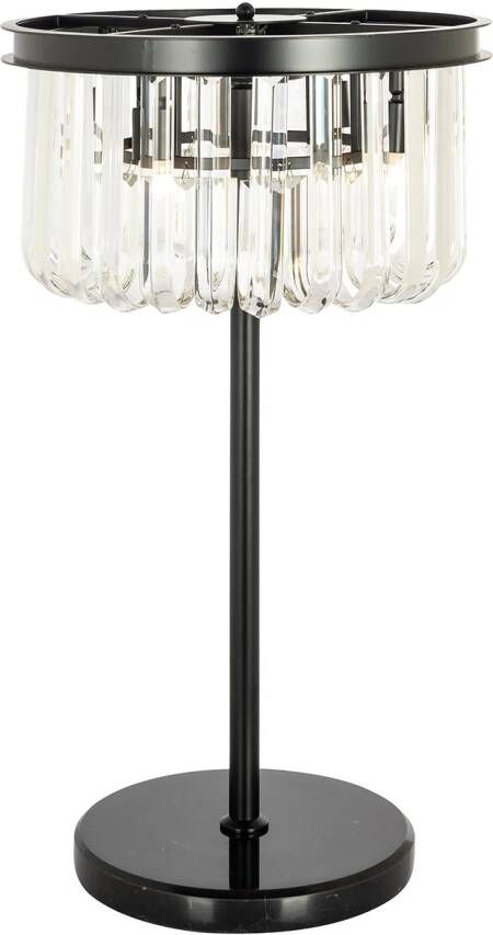 Richmond Interiors Richmond Tafellamp Bessy Crystal 4-lamps Zwart