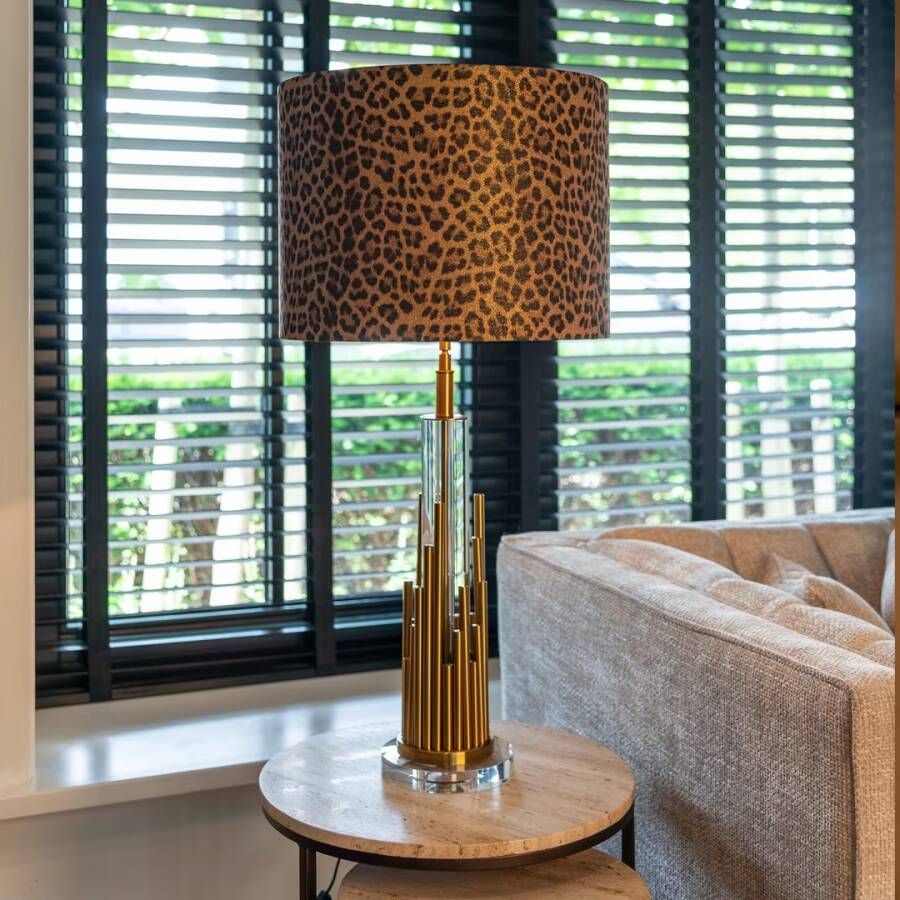 Richmond Interiors Richmond Tafellamp Dex 58cm hoog Brushed Gold (excl. kap)