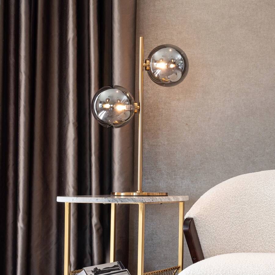 Richmond Interiors Richmond Tafellamp Lise 2-lamps Brushed Gold