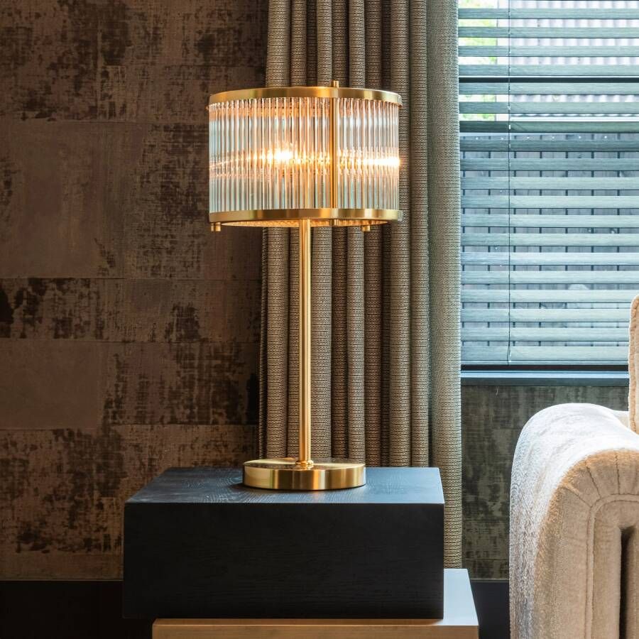 Richmond Interiors Richmond Tafellamp Loiza 64cm hoog Brushed Gold