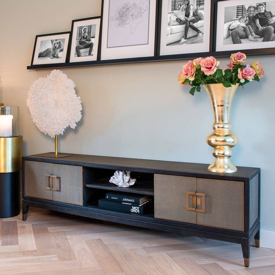 Richmond Interiors Richmond TV-meubel Bloomingville Eikenhout 185cm Goud