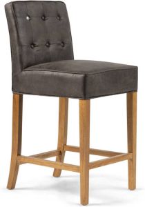 Riviera Maison Barkruk Met Rugleuning Cape Breton Counter Stool Bruin