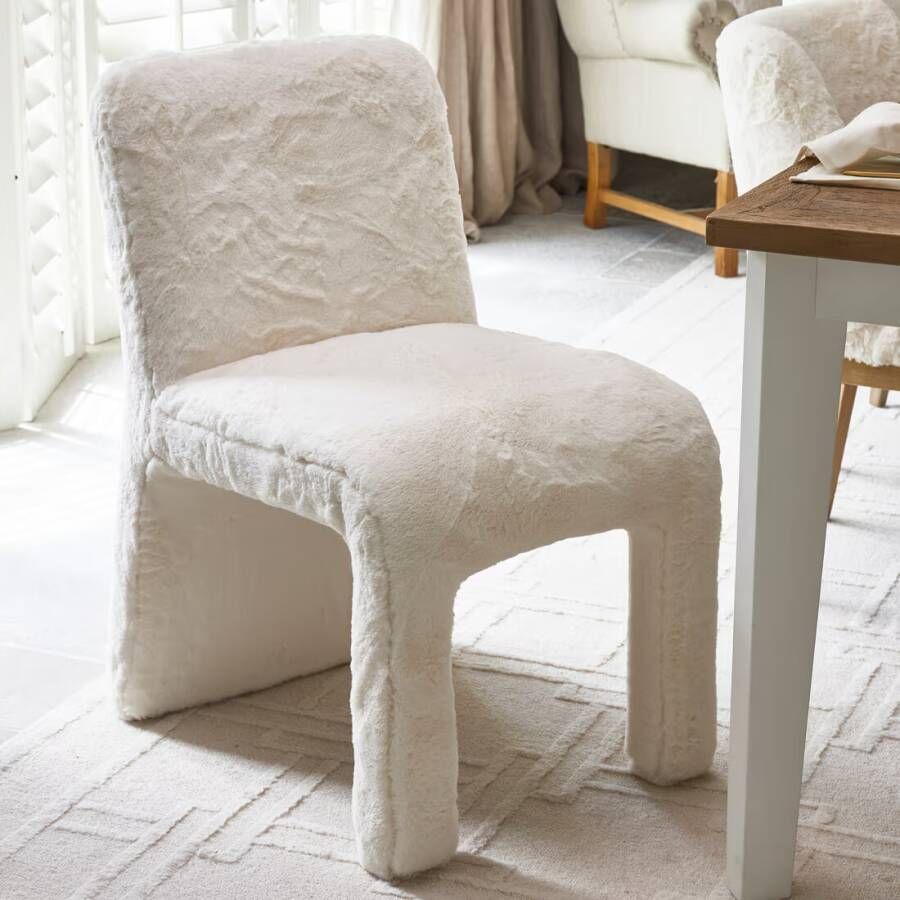 Rivièra Maison Eetkamerstoel in Sneeuwkleur van Polyester met afmetingen 66x83x50 cm