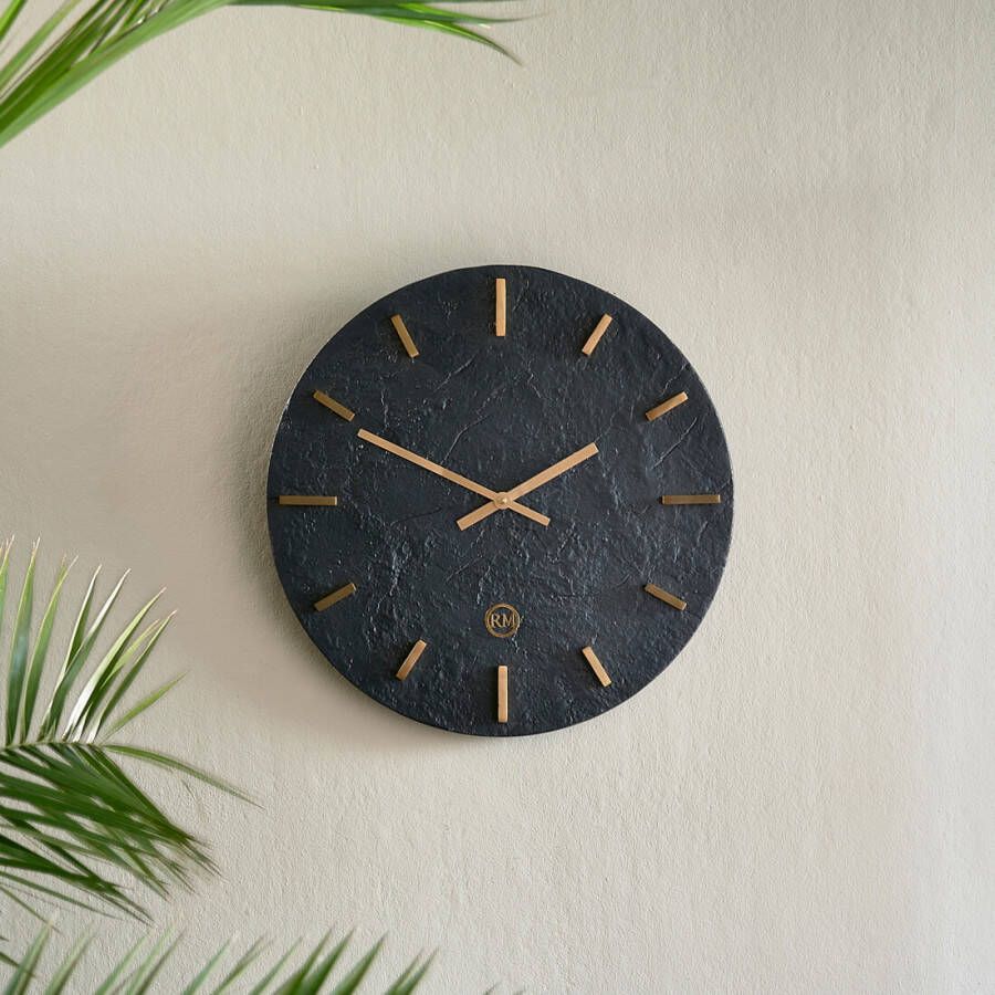 Riviera Maison Harlem Wall Clock Wandklok Black 41.0 x 41.0 - Foto 2