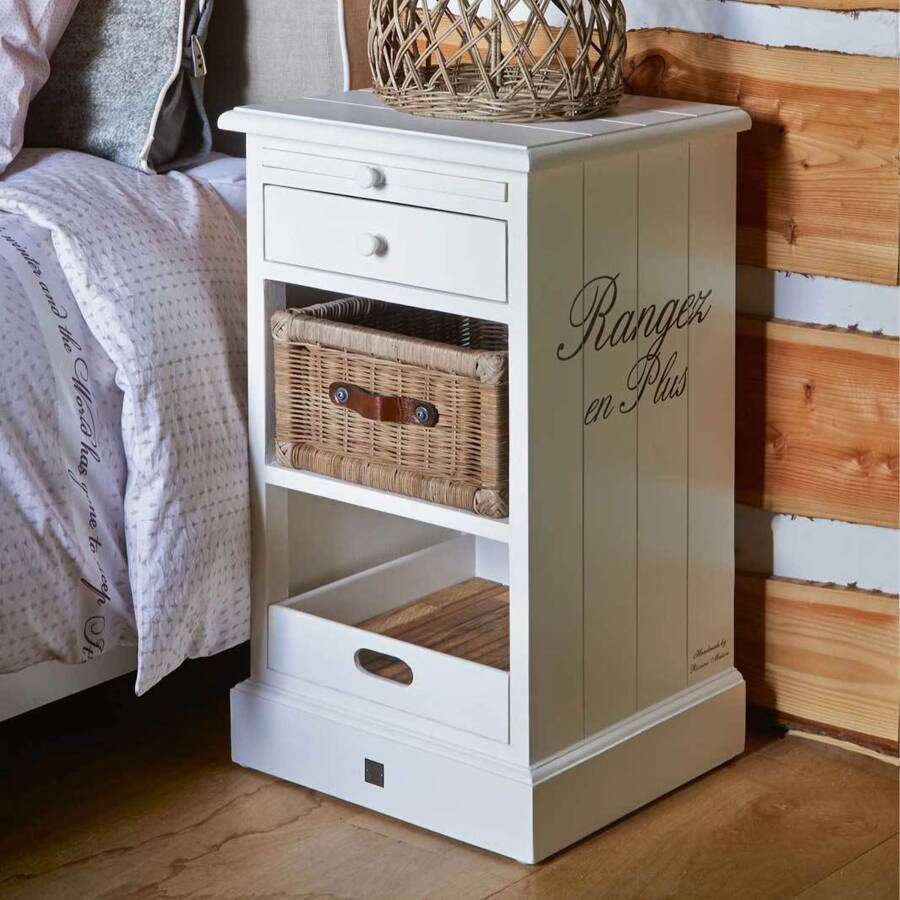 Rivièra Maison Nachtkastje Rangez en Plus Wit