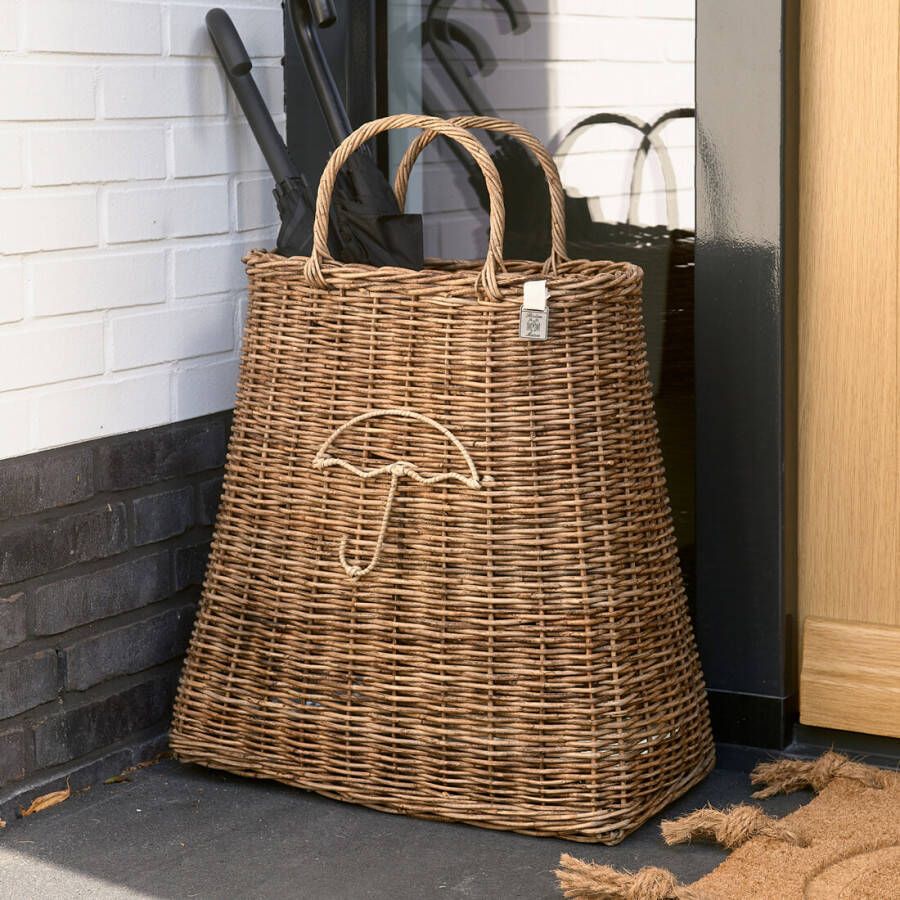 Rivièra Maison Rieten Paraplu Houder N01 Natuurlijk van R02 Rattan 48x26x63 cm