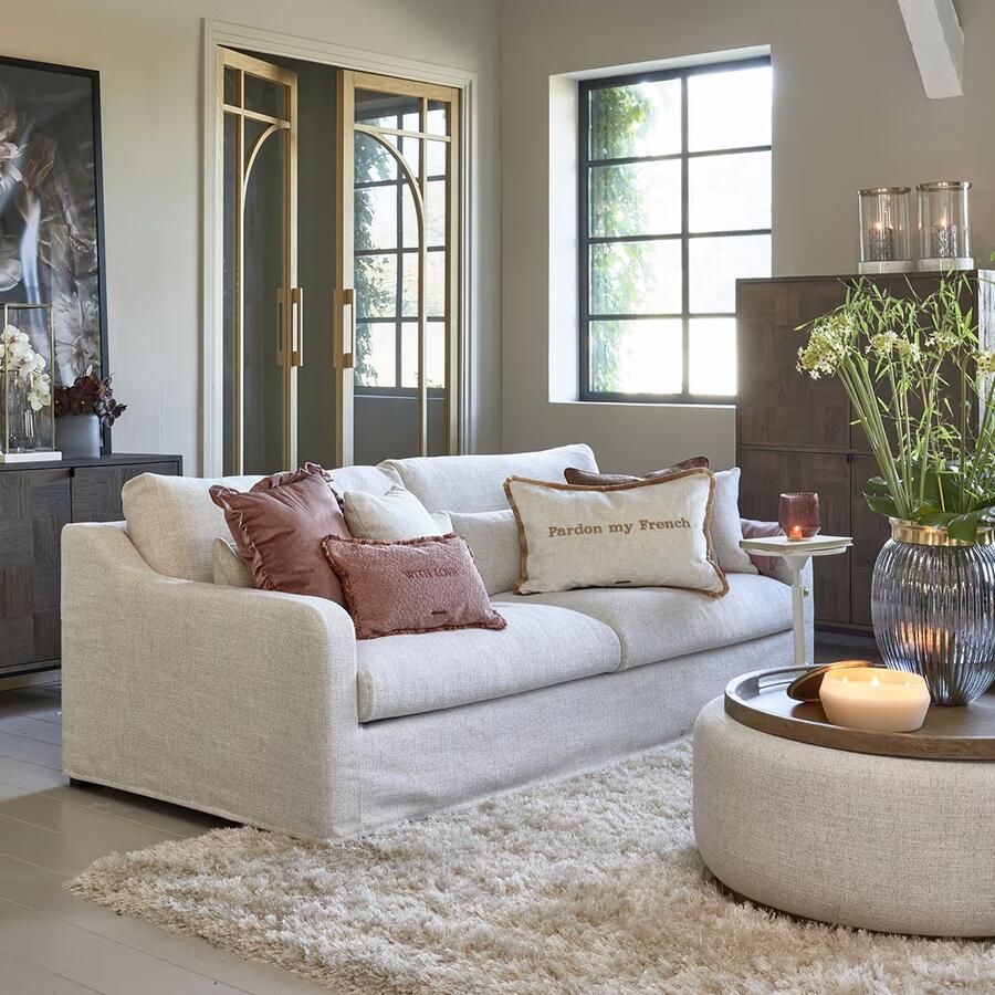 Rivièra Maison 3 5-zits Bank Giovanni Antiek Wit