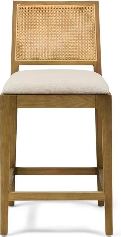 Rivièra Maison Barkruk Corviglia Stof en rattan (zithoogte 67cm) Naturel