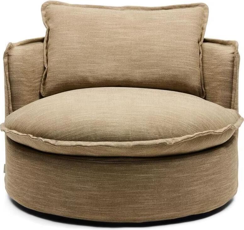 Rivièra Maison Draaifauteuil Alcudia Linnenlook Brown Taupe