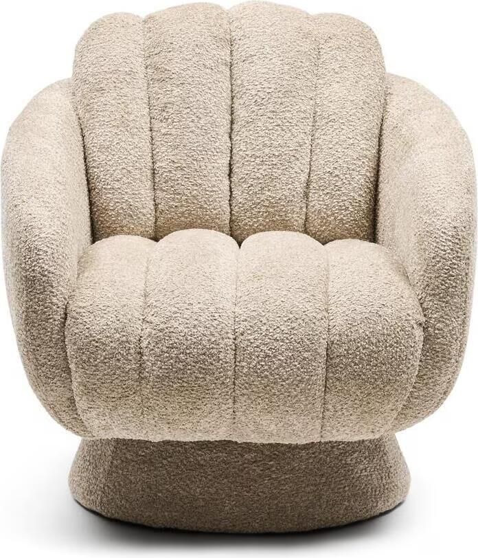 Rivièra Maison Draaifauteuil Scotia Chenille Classic Cream Velvet
