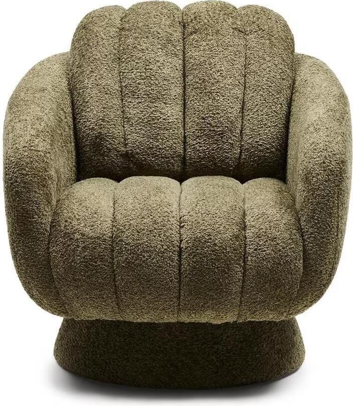 Rivièra Maison Draaifauteuil Scotia Chenille Forest Green Velvet