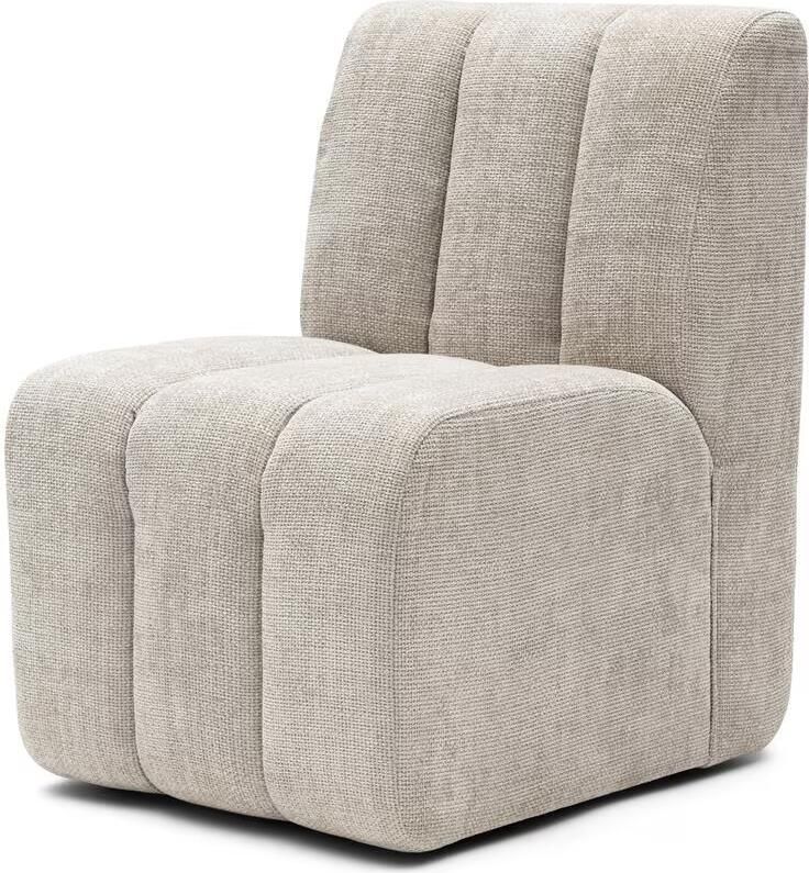 Rivièra Maison Eetkamerstoel Dazzle Op wieltjes Chenille Satin Shell