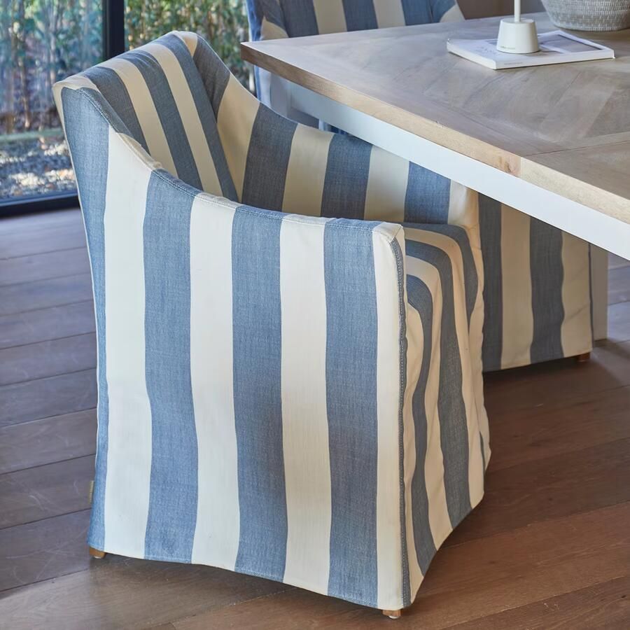 Rivièra Maison Eetkamerstoel Firenze French Blue Stripe