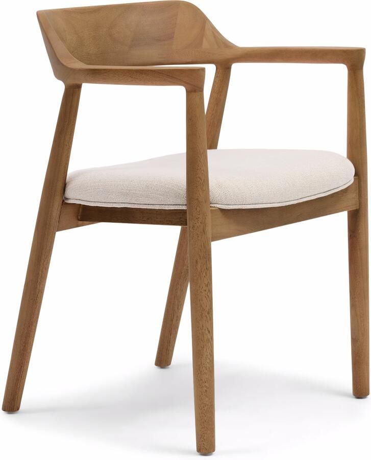 Rivièra Maison Eetkamerstoel Puglia Hout en stof Fabulous Flax