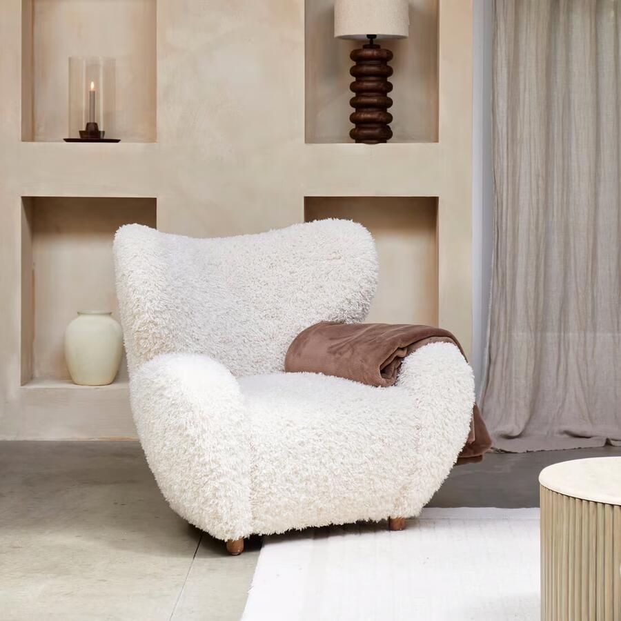 Rivièra Maison Fauteuil Courchevel Poodle Weave Wit