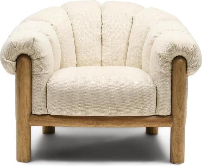 Rivièra Maison Fauteuil Rafal Weave stof en hout Natural