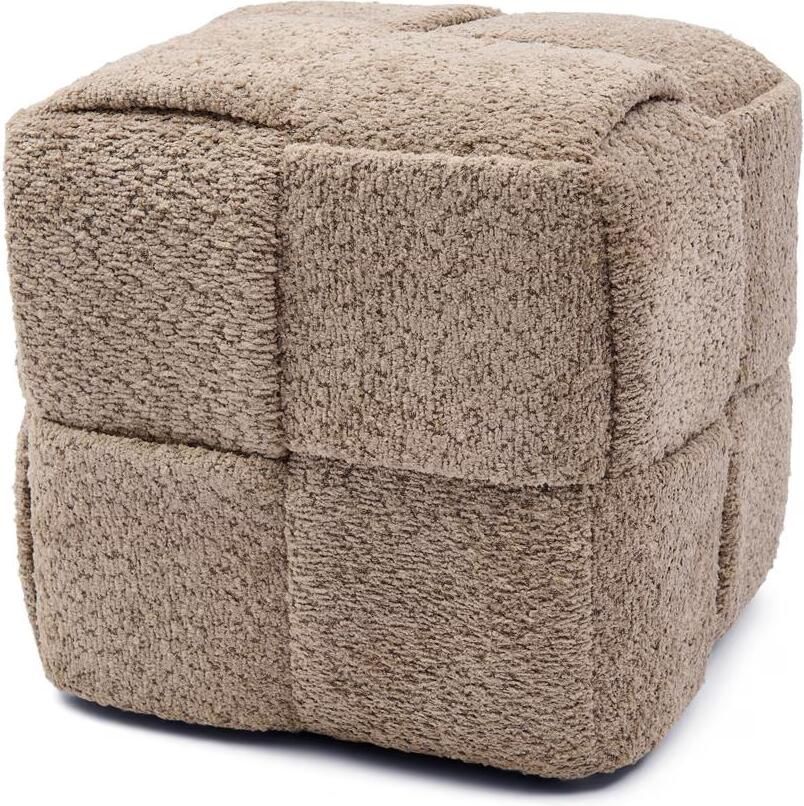 Rivièra Maison Hocker Qbic Geweven stof Soft Walnut