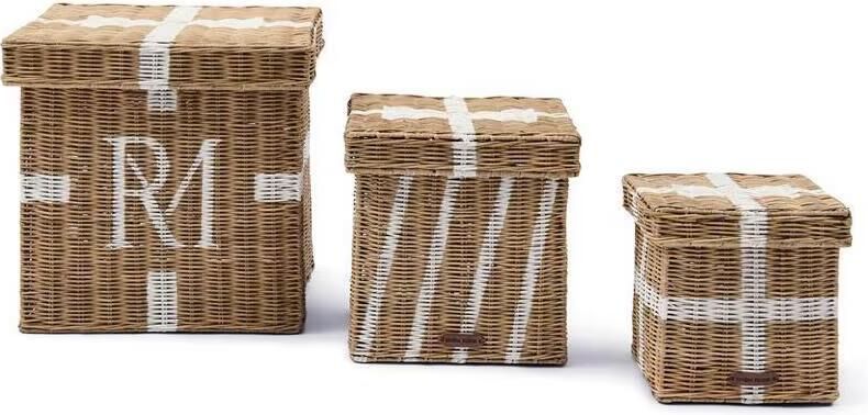 Rivièra Maison Mand Pretty Present Rotan Set van 3 stuks Naturel