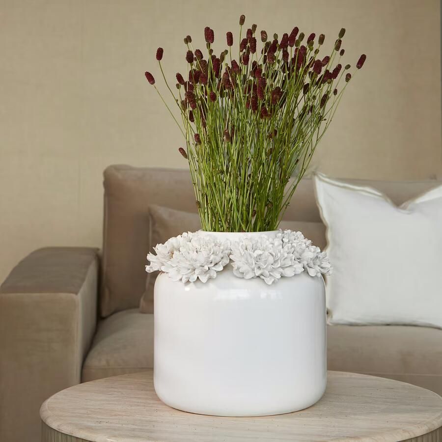 Rivièra Maison Riviera MaisonVaas Flourishing Keramiek 35cm Wit