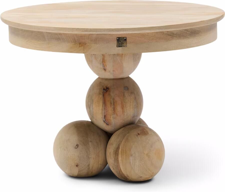 Rivièra Maison Ronde Bijzettafel Anacapri Mangohout 60cm Naturel
