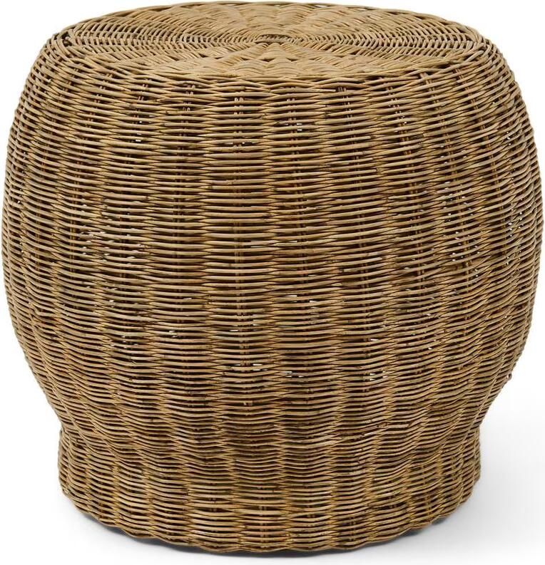 Rivièra Maison Ronde Bijzettafel Benoa Rattan 50cm Naturel