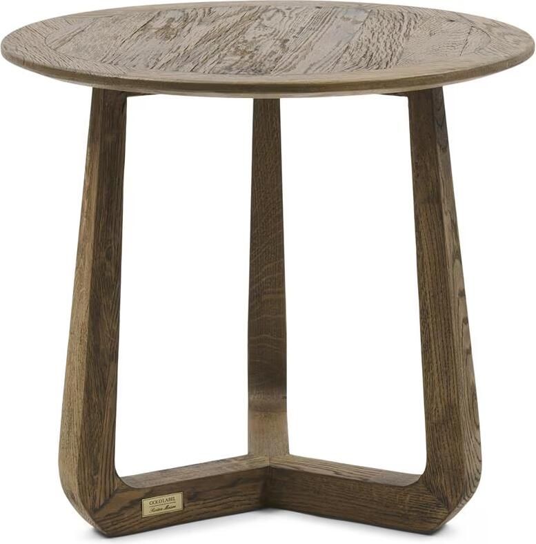 Rivièra Maison Ronde Bijzettafel Miller Eikenhout 60cm Bruin