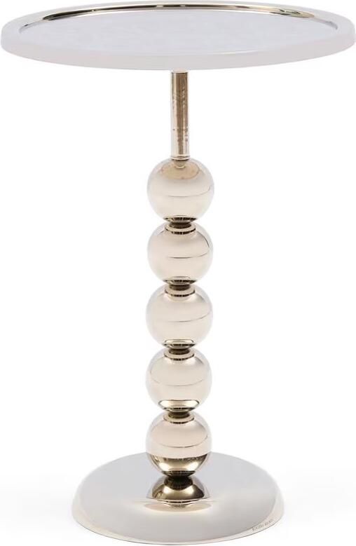 Rivièra Maison Ronde Bijzettafel Pena Palau 33cm Zilver
