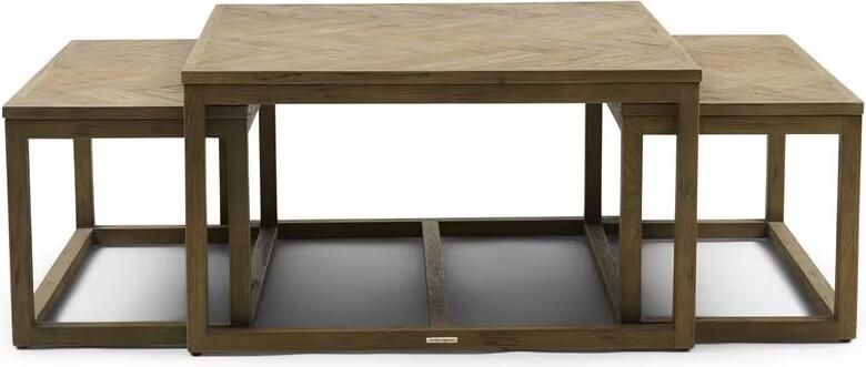 Rivièra Maison Salontafel Harbour Island Eikenhout Set van 3 stuks Bruin