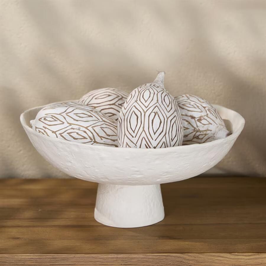 Rivièra Maison Schaal Cavallé Aluminium 38cm Wit