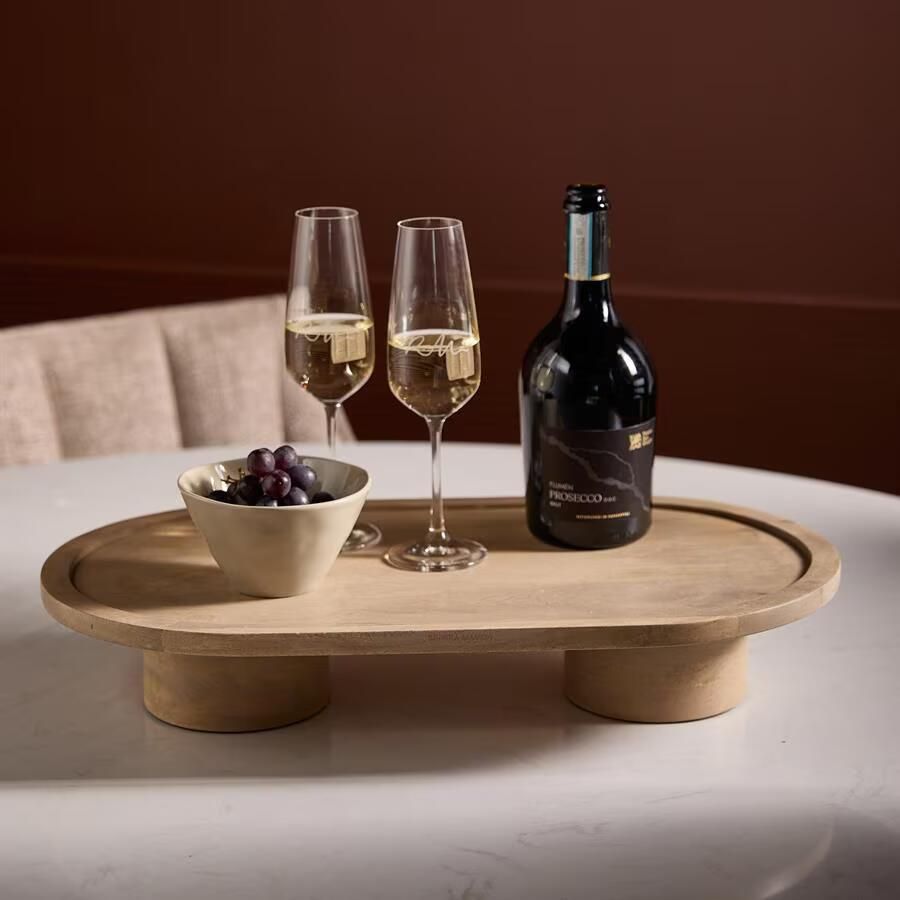 Rivièra Maison Serveerschaal Lexington Mangohout 55 x 30cm Naturel