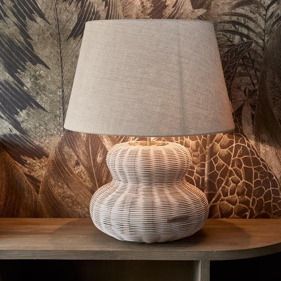Rivièra Maison Tafellamp Valenton Rattan 43cm (excl. kap) Naturel