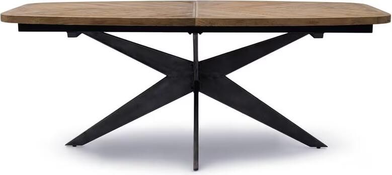 Rivièra Maison Uitschuifbare Eettafel Falcon Crest Eikenhout 200 300 x 105cm Naturel