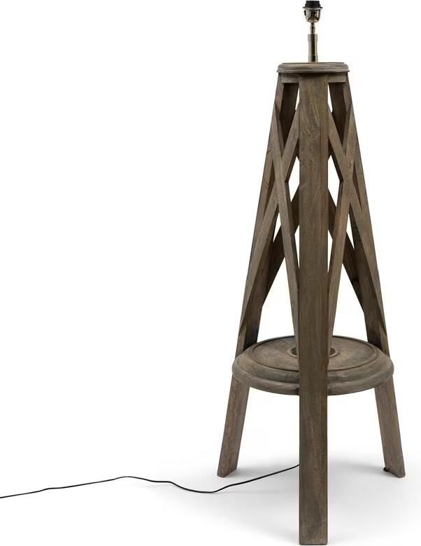 Rivièra Maison Vloerlamp Chicago Mangohout 146cm (excl. kap) Naturel
