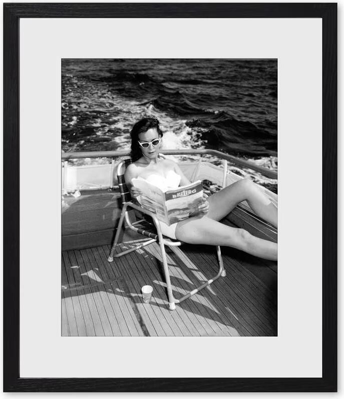 Rivièra Maison Wall Art Azure Cruise 40 x 50cm Zwart