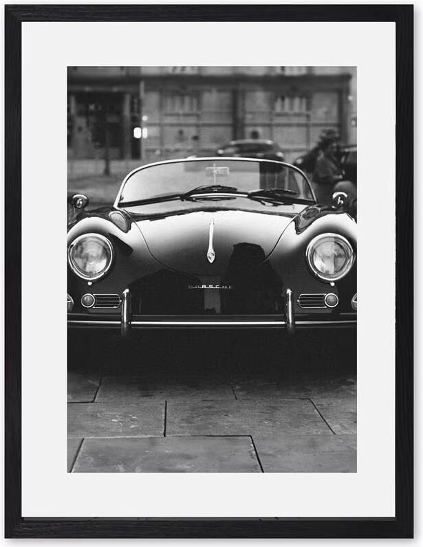 Rivièra Maison Wall Art City Porsche 60 x 80cm Zwart